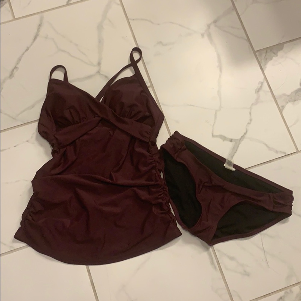 Pink Blush maternity tankini small